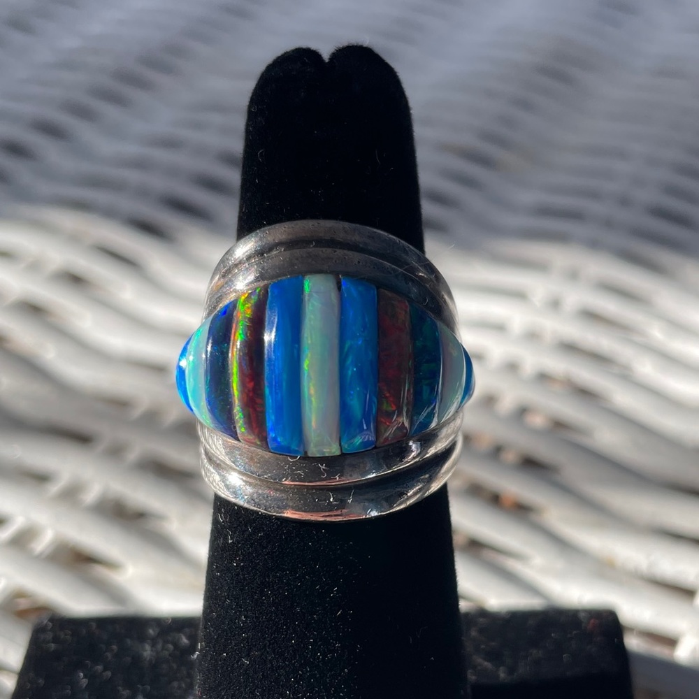 Colorful Stone Statement Ring - image 1